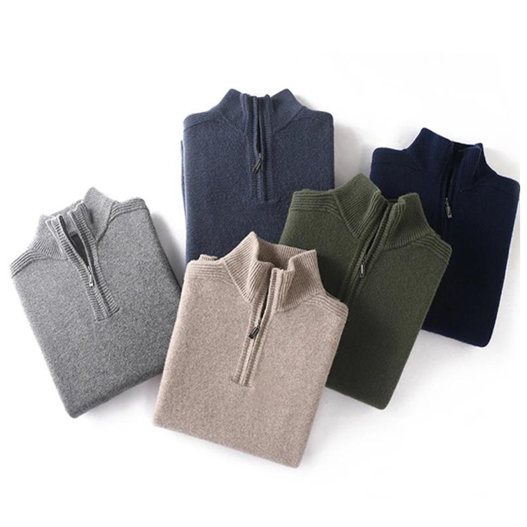 Merino Quarter Zip Sweater