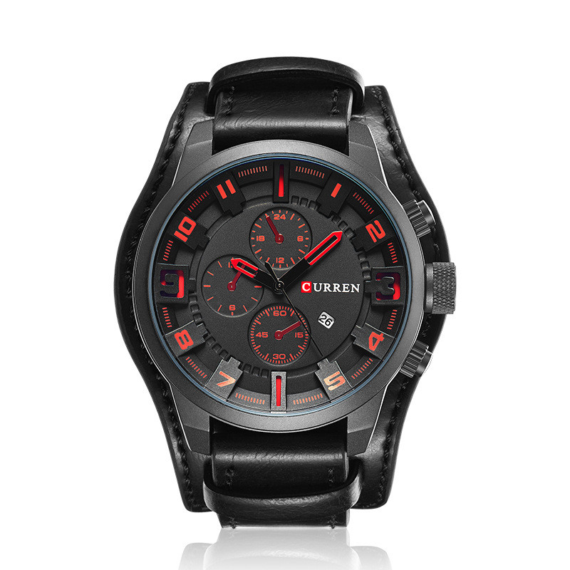 Max - Leather Strap Chronograph Watch