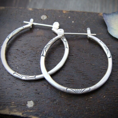 Alexa – Vintage Silver Hoop Earrings