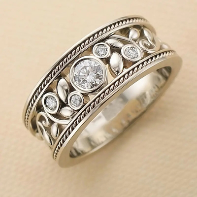 Fiona – Vintage Silver & Zirconia Ring