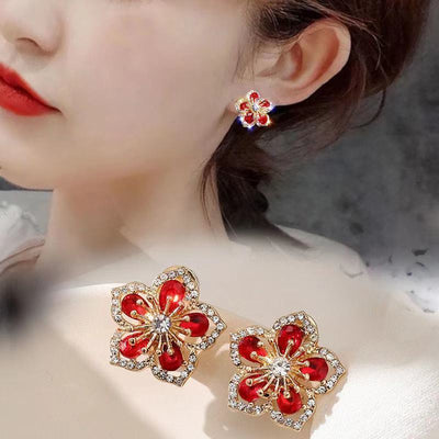 Hazel– 925 Silver Flowers Earrings