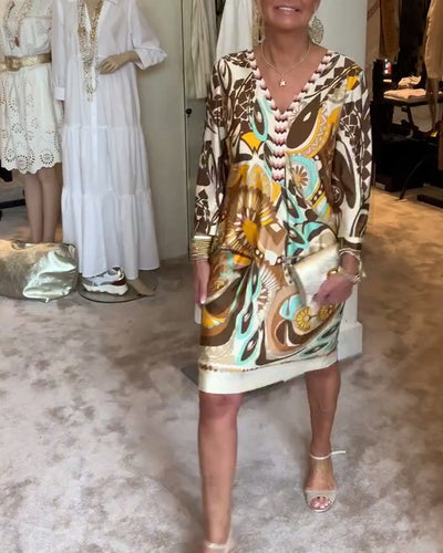 Mariane - Retro Floral Printed Dress