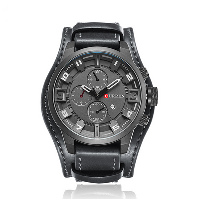 Max - Leather Strap Chronograph Watch