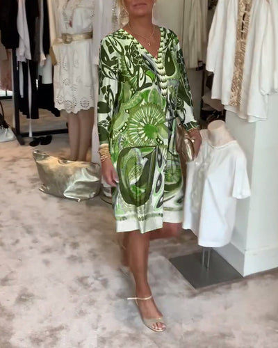 Mariane - Retro Floral Printed Dress