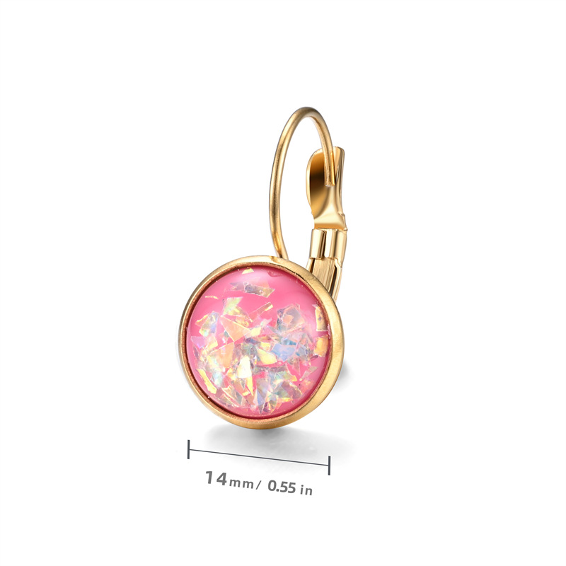 Ulani - Vintage Opal Stone Gold Earrings