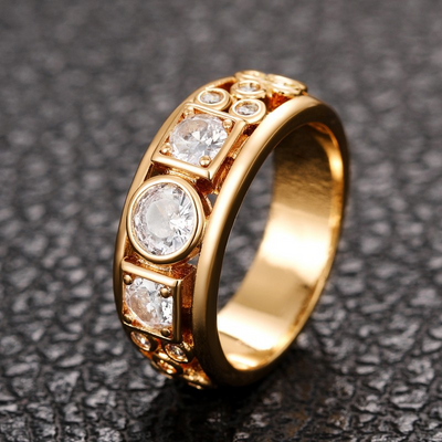 Jayla - Vintage Gold Zirconia Ring
