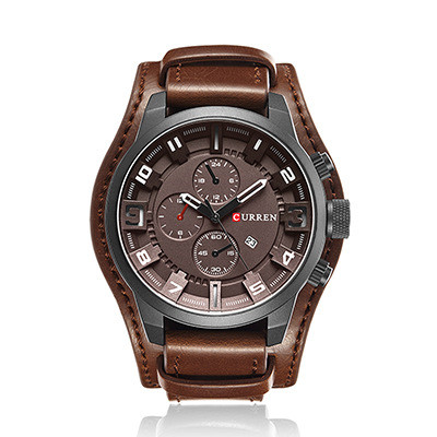 Max - Leather Strap Chronograph Watch