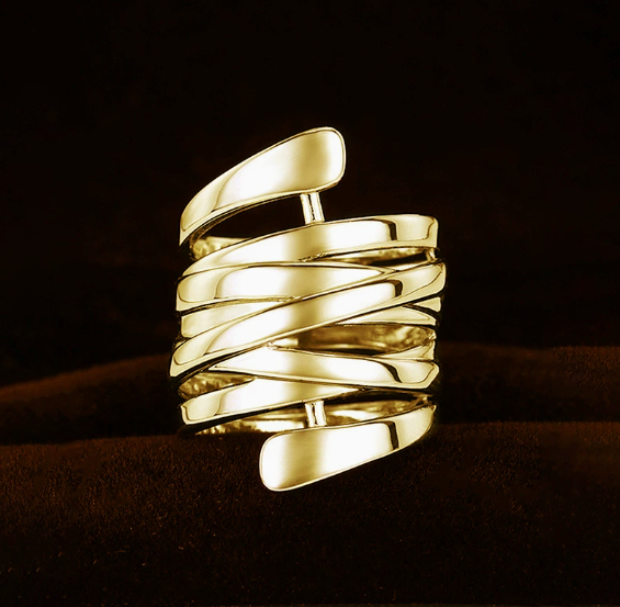 Annika – Vintage Thick Layer Silver Ring