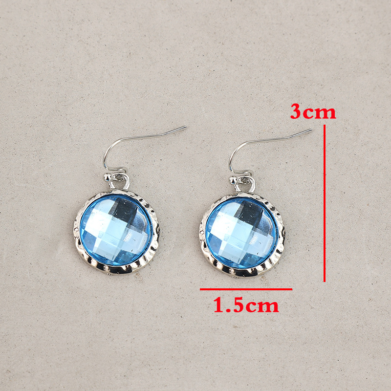 Kinsley – Vintage Blue Crystal Drop Earrings