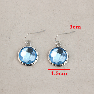 Kinsley – Vintage Blue Crystal Drop Earrings