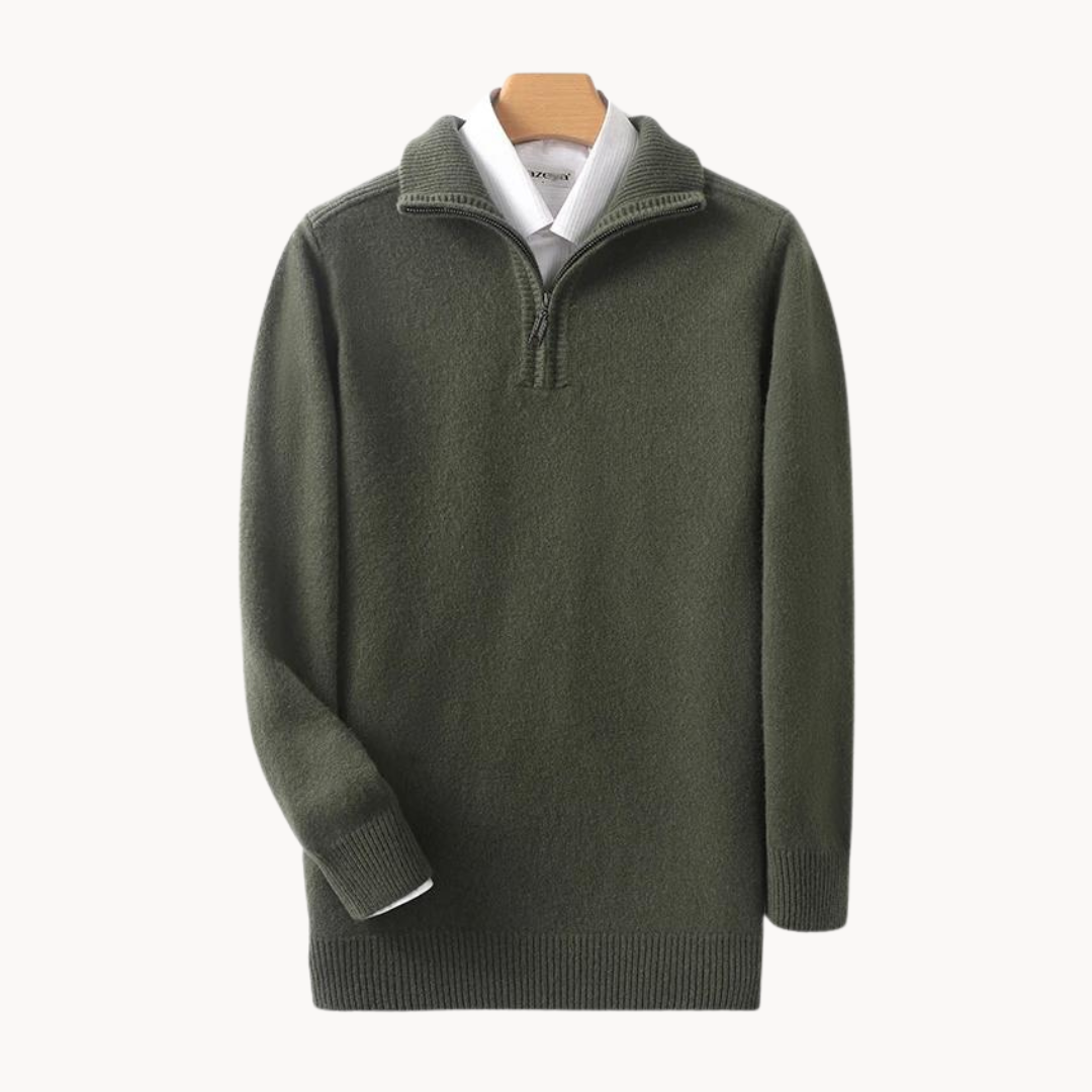 Merino Quarter Zip Sweater