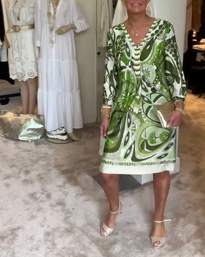 Mariane - Retro Floral Printed Dress