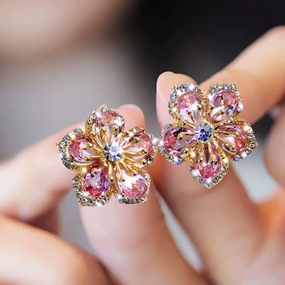 Hazel– 925 Silver Flowers Earrings