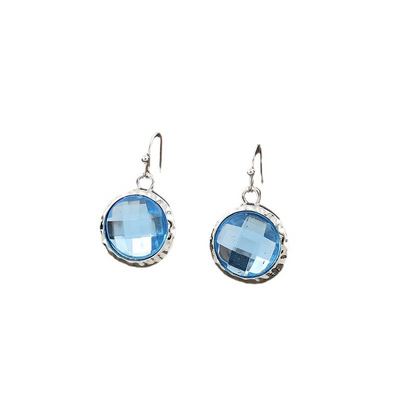 Kinsley – Vintage Blue Crystal Drop Earrings