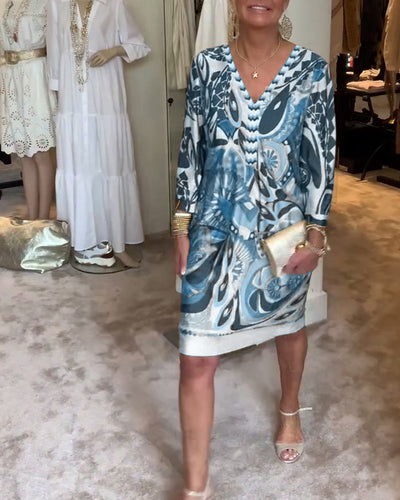 Mariane - Retro Floral Printed Dress