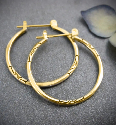 Alexa – Vintage Silver Hoop Earrings