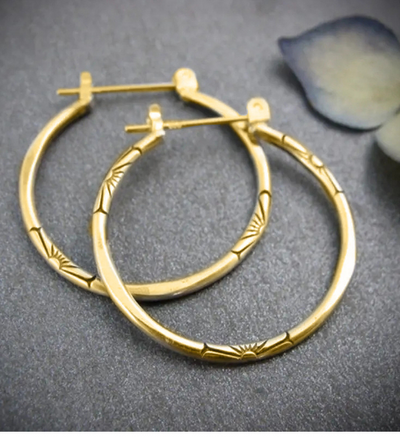 Alexa – Vintage Silver Hoop Earrings
