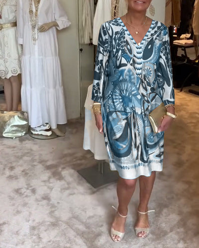 Mariane - Retro Floral Printed Dress