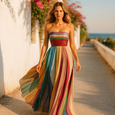Radiant Stripes Maxi Dress