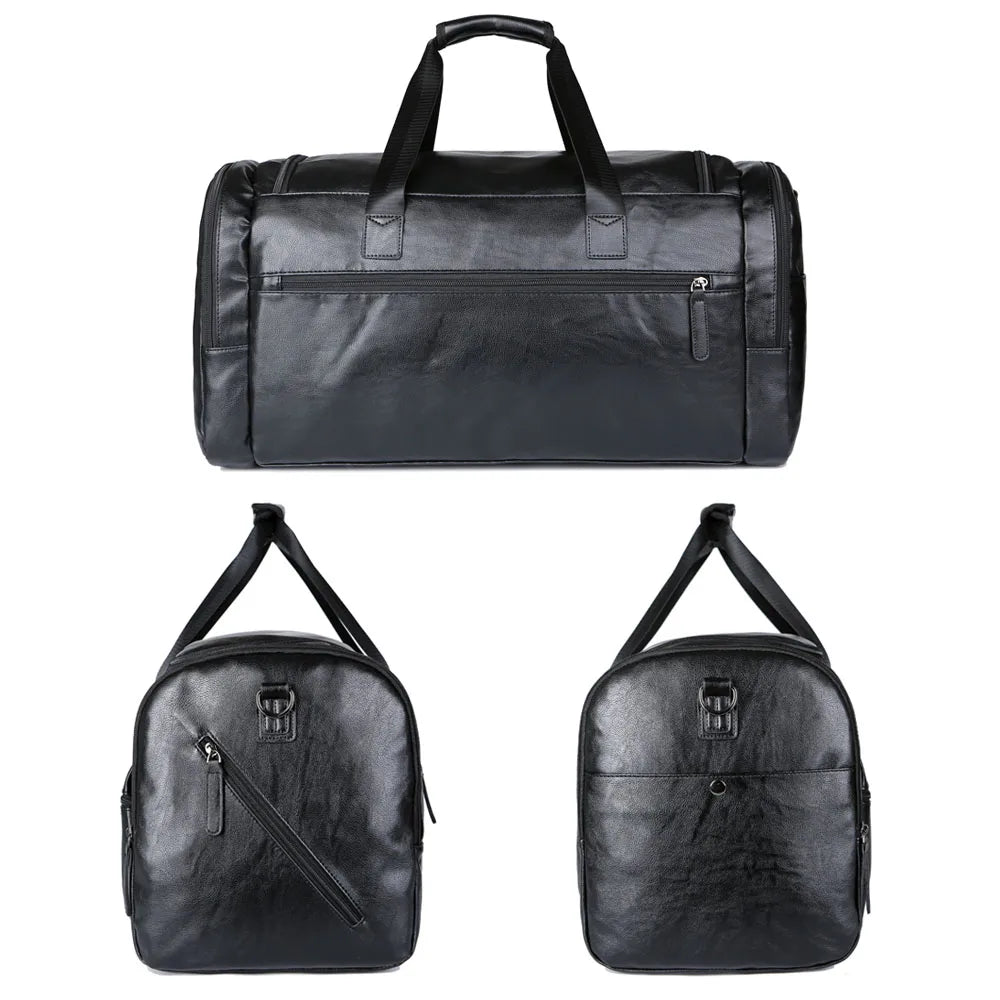Petr - Pu Leather Travel Bag