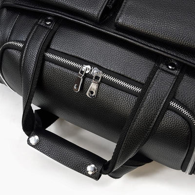 Carl - Black Leather Travel Tote
