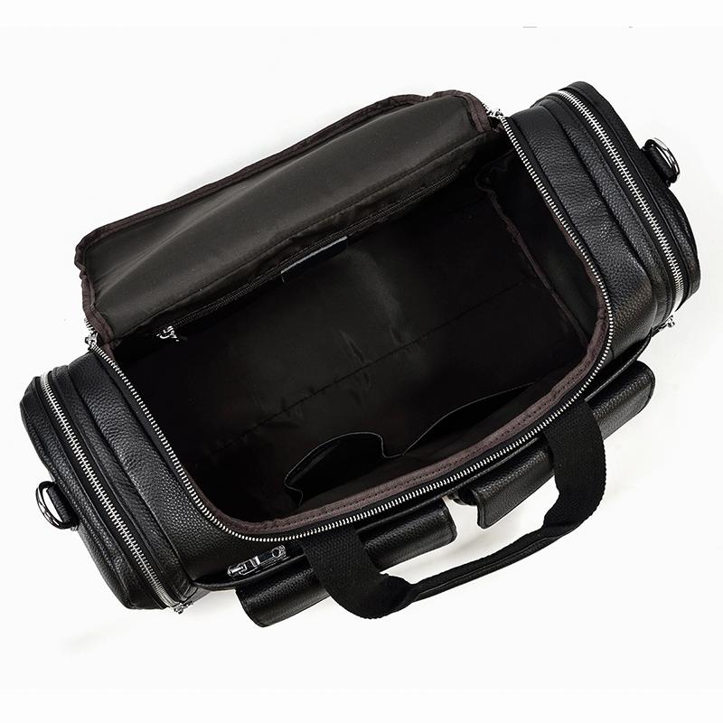 Carl - Black Leather Travel Tote