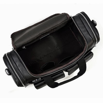 Carl - Black Leather Travel Tote