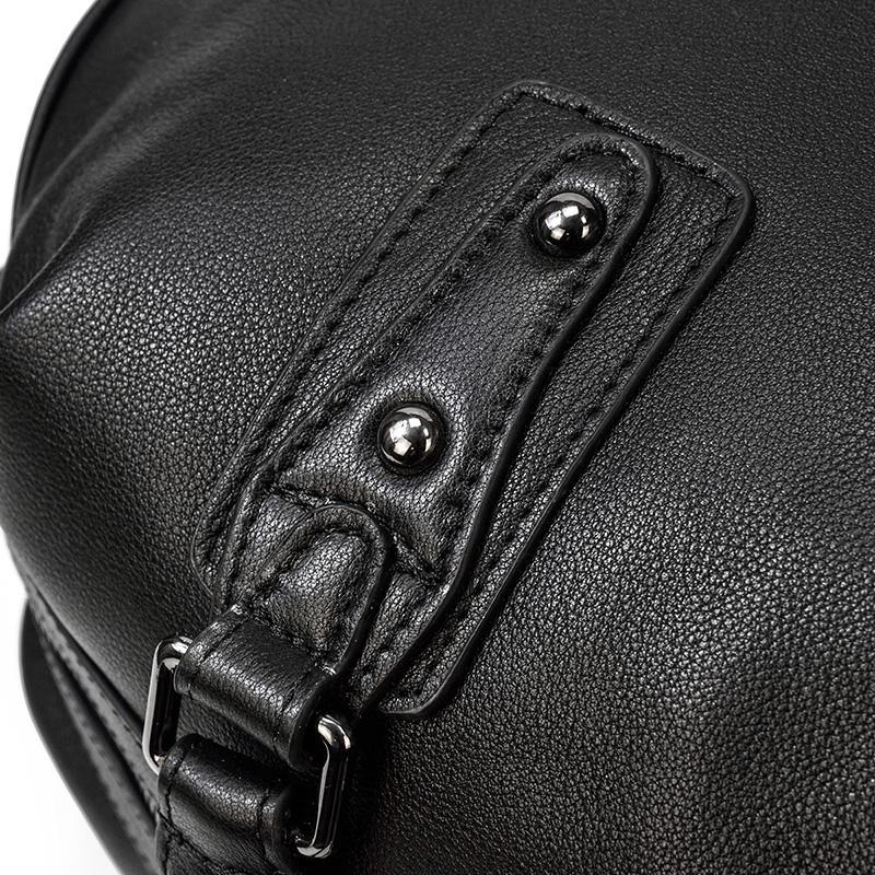 Lawrence - Black Leather Travel Bag