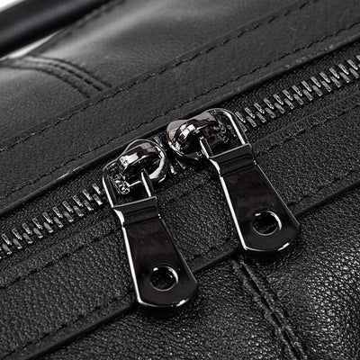 Lawrence - Black Leather Travel Bag