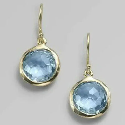 Kinsley – Vintage Blue Crystal Drop Earrings
