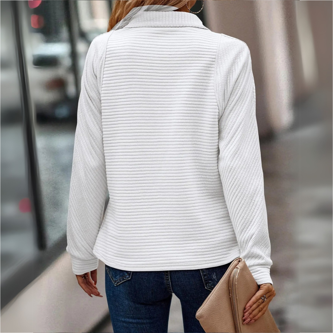 Suzanne - Half-Zip Detailed Pullover