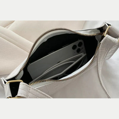 Tilly - Glittering Crocodile-Print Crossbody Bag