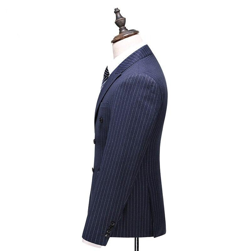 The Tommy Striped Navy Suit