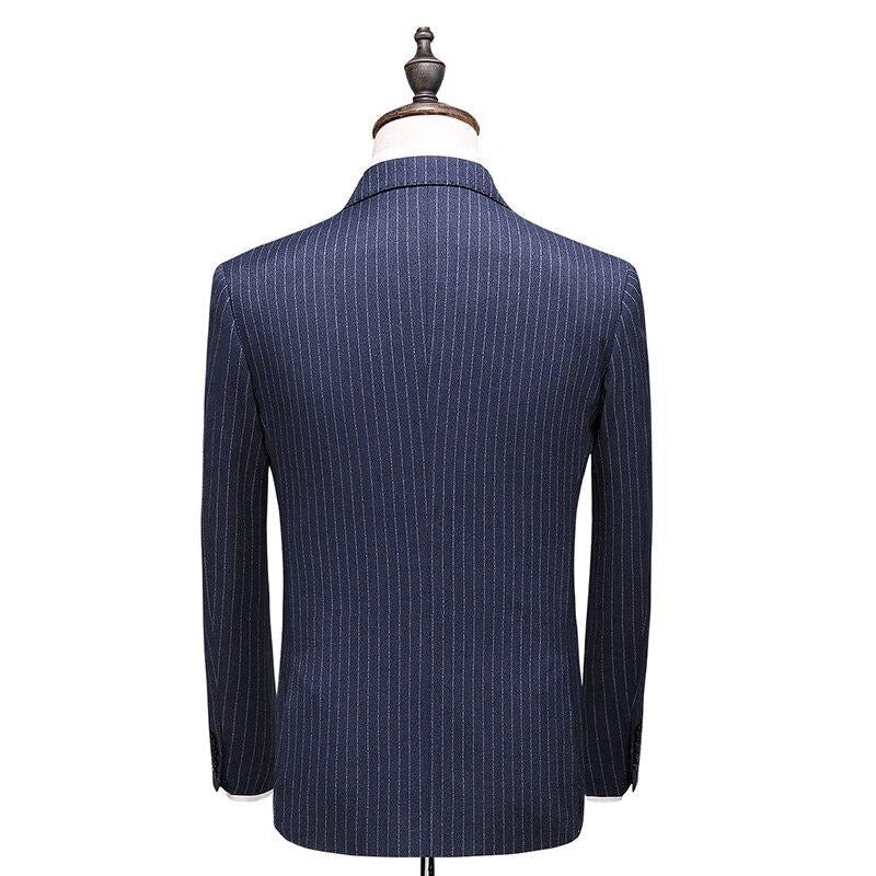 The Tommy Striped Navy Suit