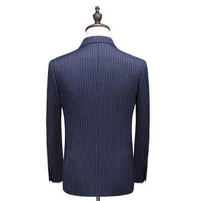 The Tommy Striped Navy Suit