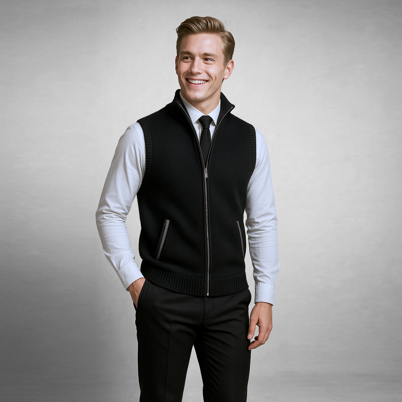 The Eliano Wool Blend Vest