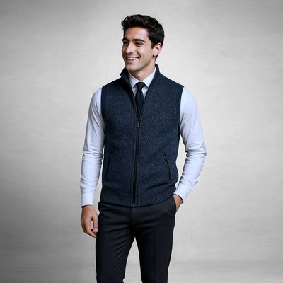 The Eliano Wool Blend Vest