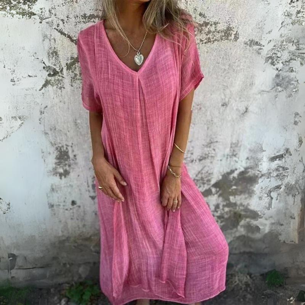 Viora Cotton-Linen Dress