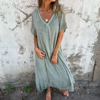 Viora Cotton-Linen Dress