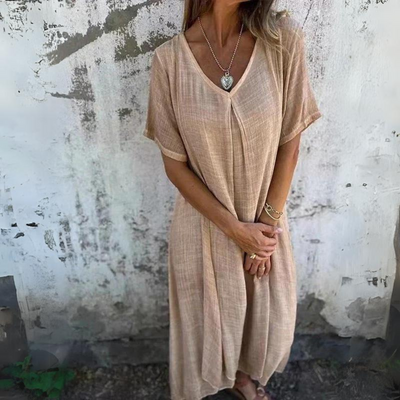 Viora Cotton-Linen Dress
