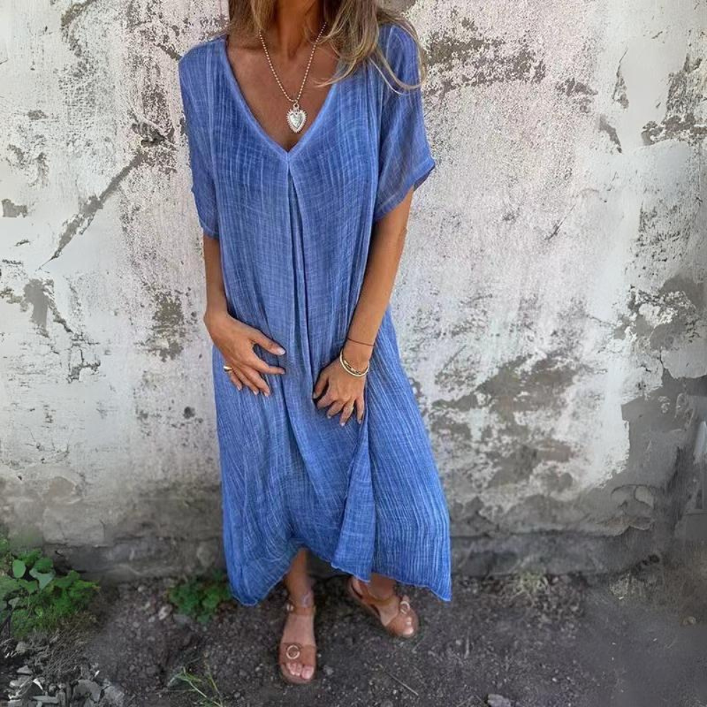 Viora Cotton-Linen Dress