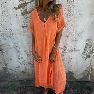 Viora Cotton-Linen Dress