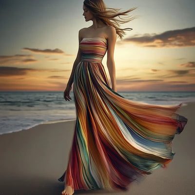 Radiant Stripes Maxi Dress
