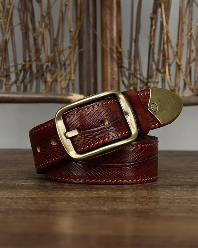 Vadim - Textured Leather Belt