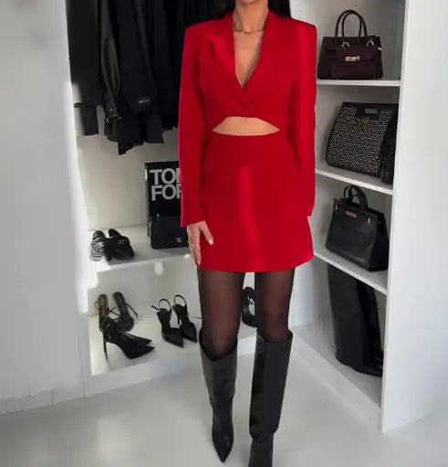 Aria Cut-Out Blazer Dress