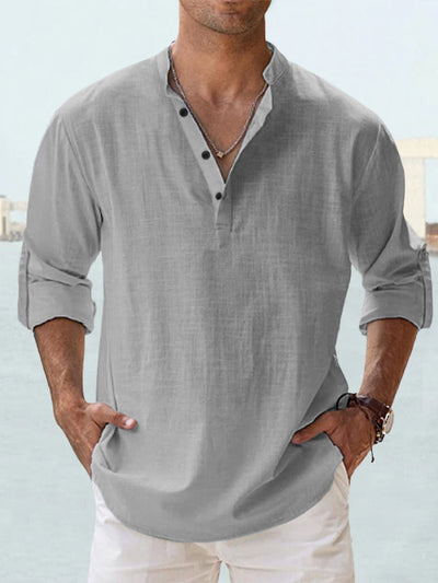 Kevin - Men's Linen Button-Up Shirt