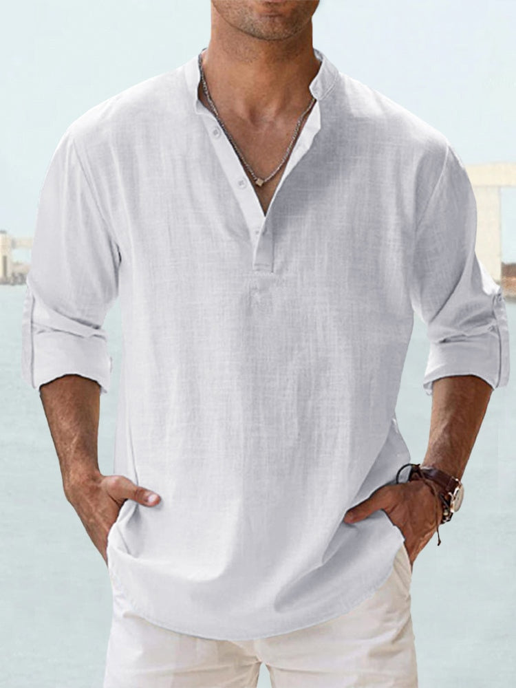 Kevin - Men's Linen Button-Up Shirt