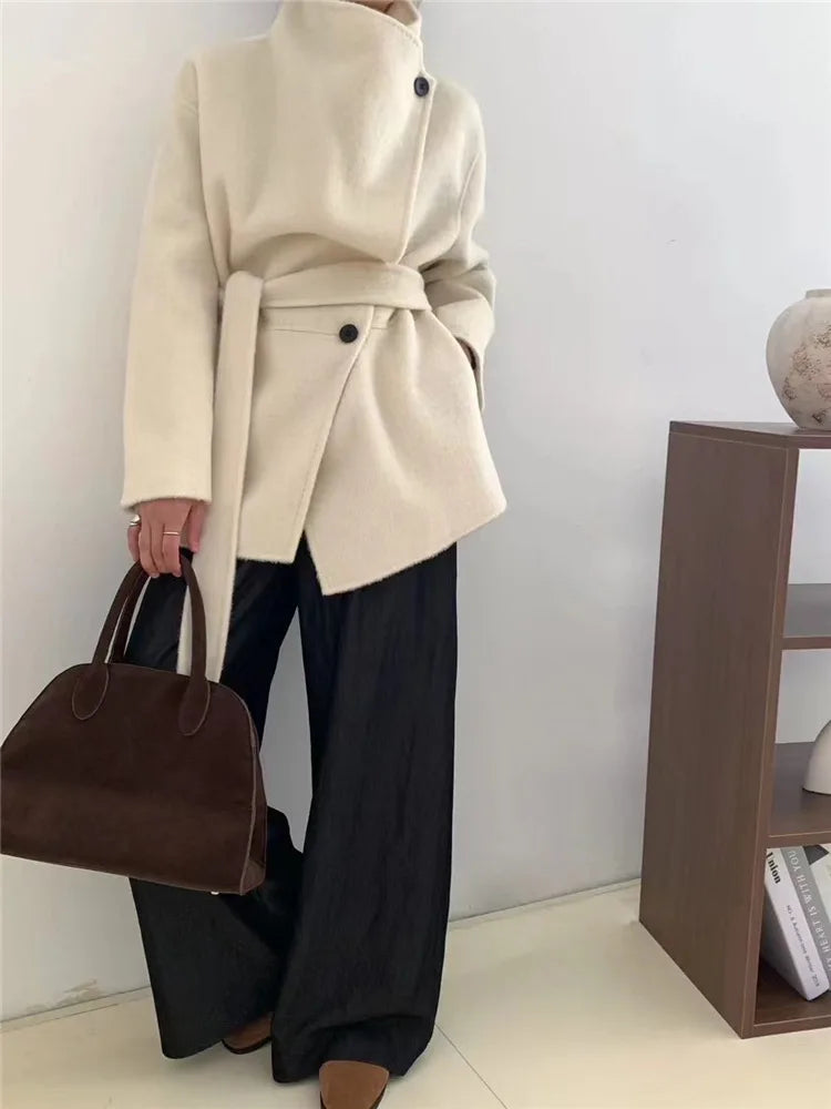 Velmira™ | Silk Wool Cashmere Coat