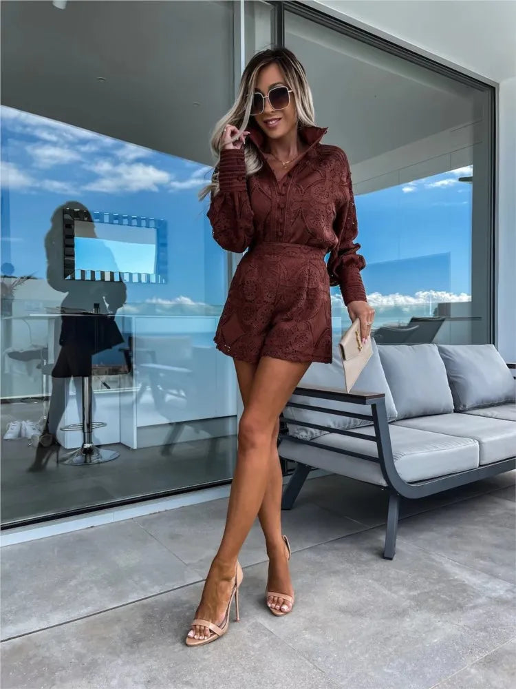 Lesley - Stylish Lace Ensemble Set