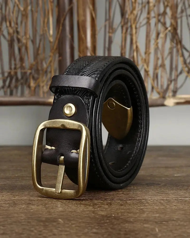 Vadim - Textured Leather Belt